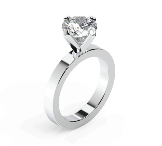 Solitaire, diamond, four prong 